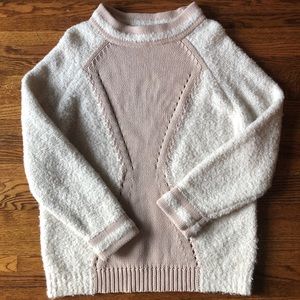 French Connection Pink and White Sweater